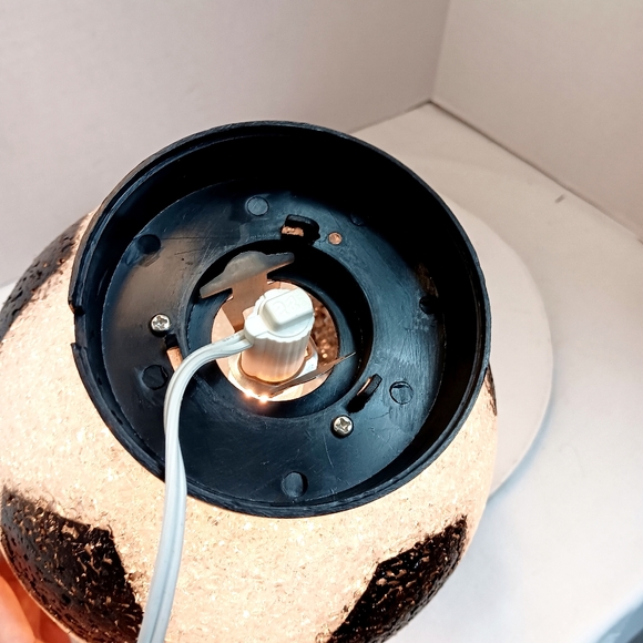 Soccer Ball Lamp, Nightlight Soft Plastic Resin 8" - Picture 4 of 4